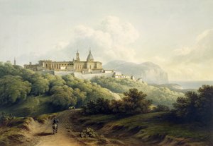 No.2289 Church of the Holy House, Loreto, 1806 (wc og blyant på papir)